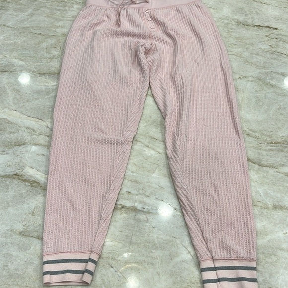 PJ Salvage | Waffle Knit Pajama‎ Jogger Pants | Pale Pink | Size Small - Picture 1 of 6